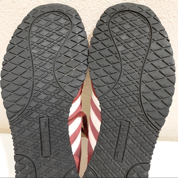 Adidas Red with White Strips Shoe (size: 9) - Picture 13 of 13